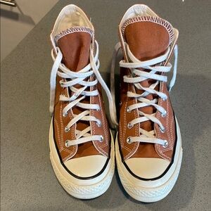 Burnt Orange Chuck Taylor Converse High Tops